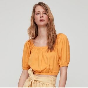 **5/$25**Aritzia Wilfred Yellow Top